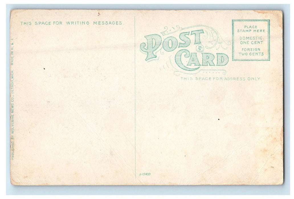 c1910 Casino By Night, Belle Isle Detroit Michigan MI Unposted Antique Postcard