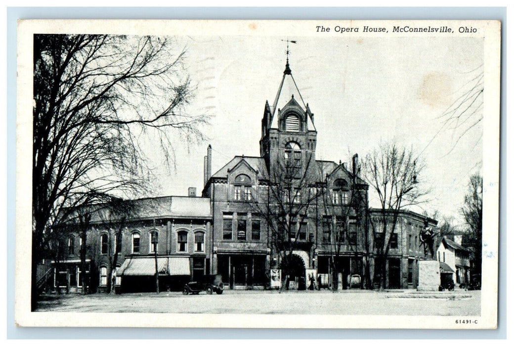 1948 The Opera House Car Street View McConnelsville Ohio OH Vintage Postcard