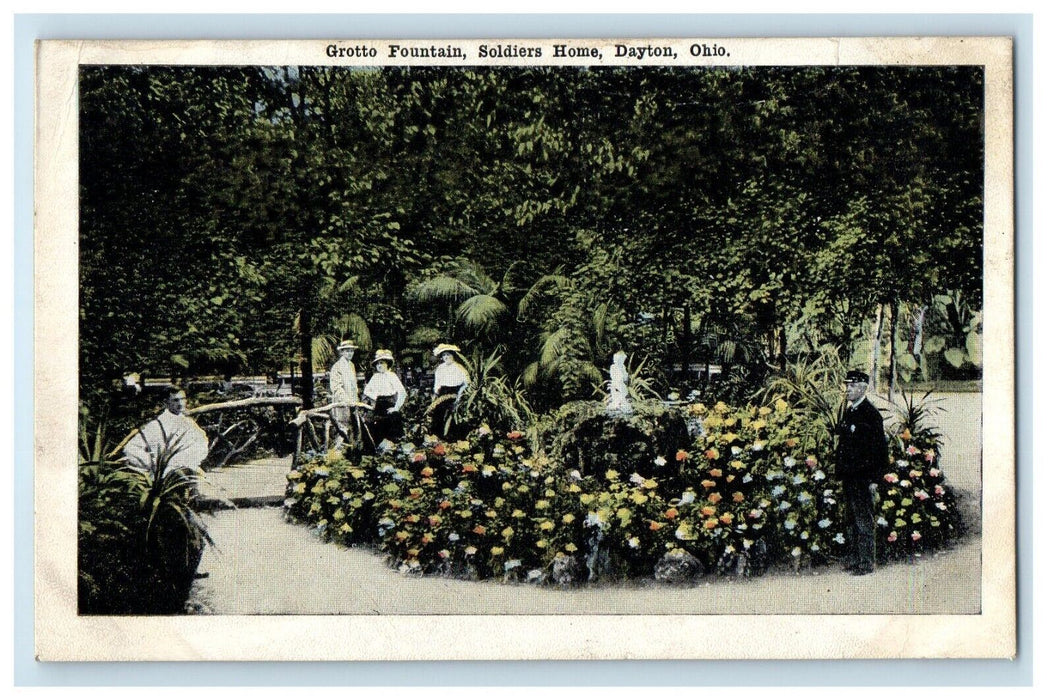 c1910's Grotto Fountain Soldiers Home Dayton Ohio OH, Posted Antique  Postcard