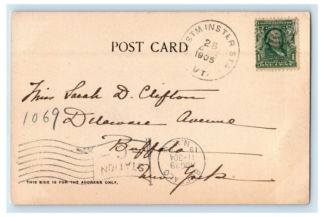 1905 View of Connecticut Valley Walpole NH Westminster Sta VT Postcard