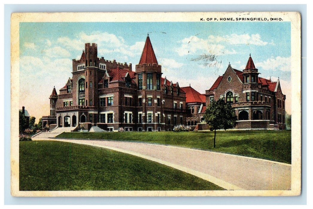 c1905 K. Of P. Home Springfield Ohio OH Posted Antique Postcard