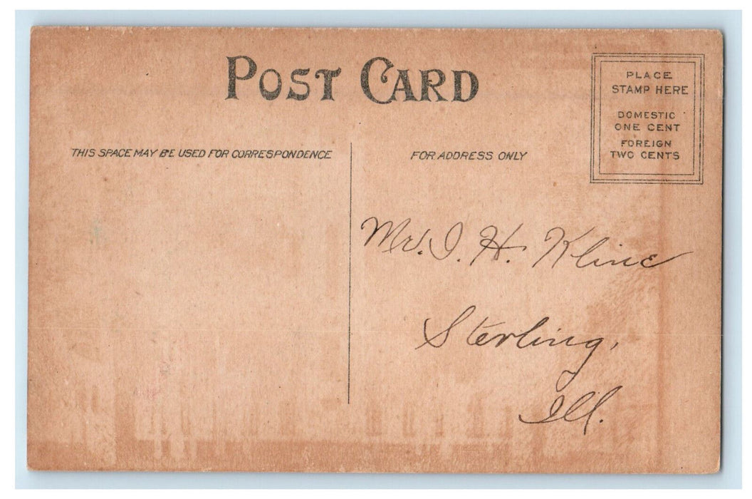c1910 Rock Creek South From Crocker's Bridge Morrison Illinois IL Postcard