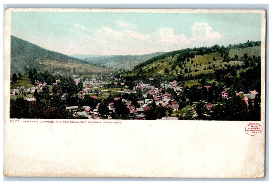 c1910's Griffen's Corners And Fleischmann's Catskill Mountain NY Postcard