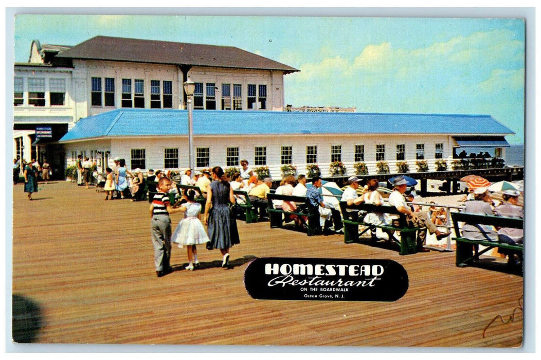 c1960's Homestead Restaurant On The Boardwalk Ocean Grove New Jersey NJ Postcard