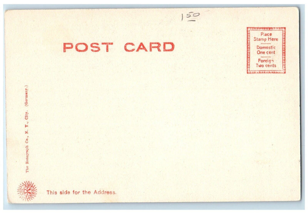 c1910's Reformed Church Dirt Road Fonda New York NY Rotograph Antique Postcard
