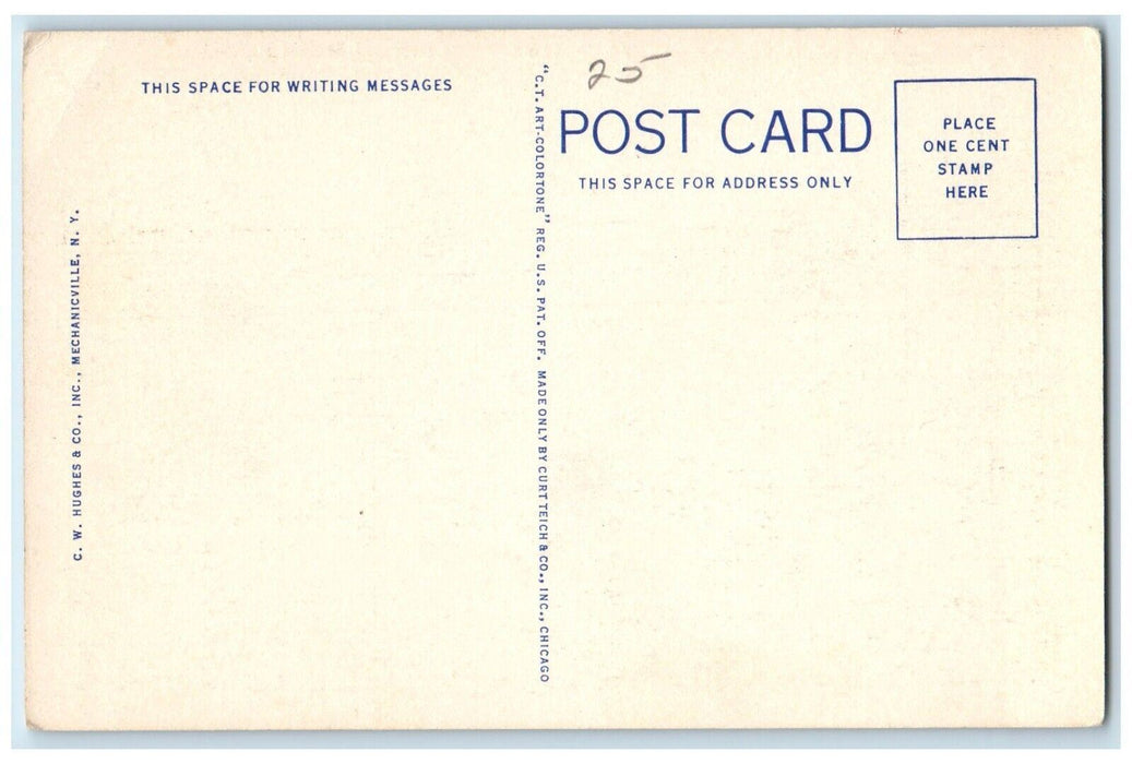 c1930's Overflow Gilboa Dam Catskill Mountains New York NY, Waterfalls Postcard