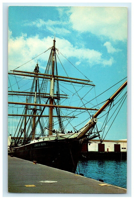Star Of India Oldest Iron Sailing Ship Vessel San Diego California CA Postcard
