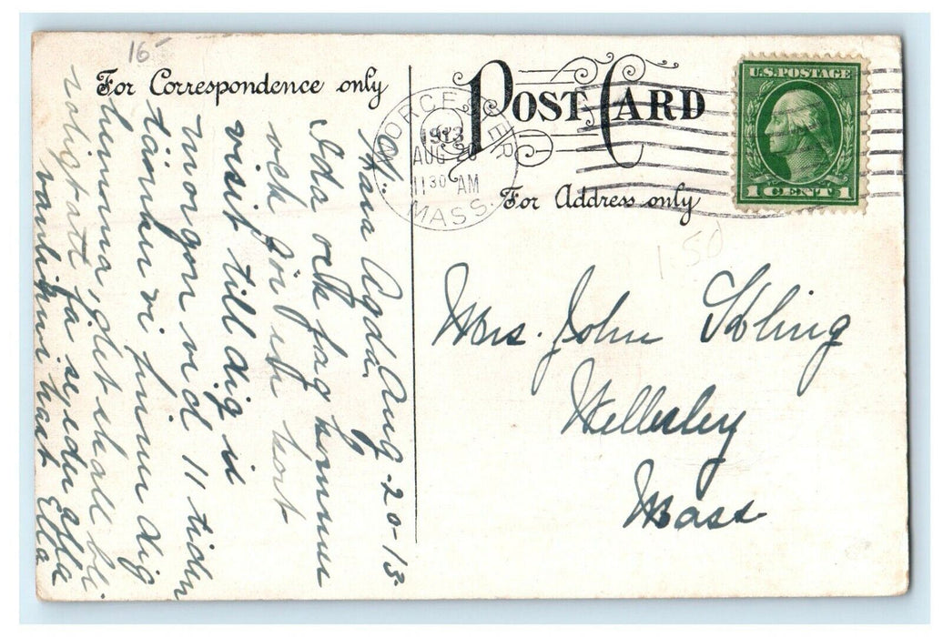 1913 Chase Building Front Street, Worcester, Massachusetts MA Postcard