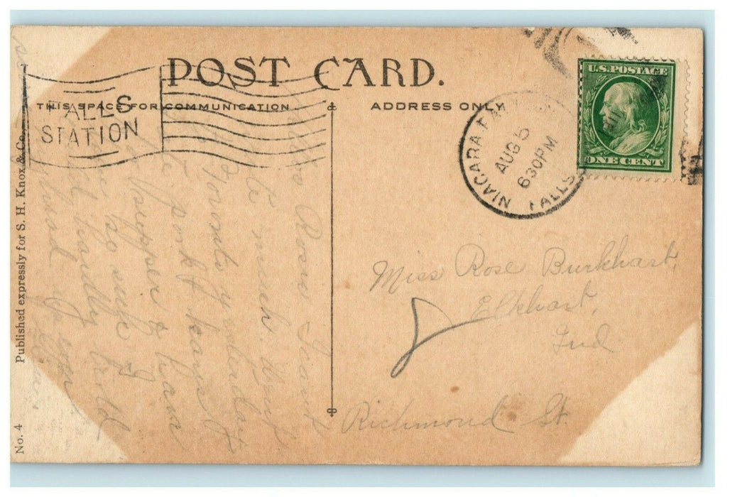 Station Cancel - Great Whirlpool Niagara Falls Canada Vintage Antique Postcard