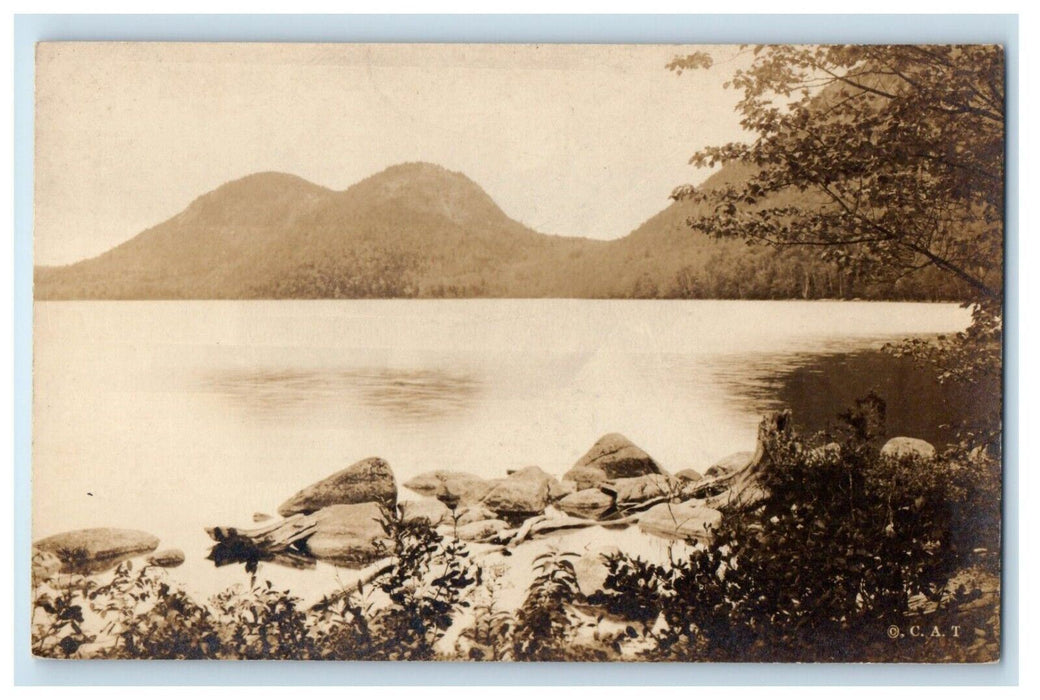 c1910's Jordan Pond Mt. Desert Bar Harbor Maine ME RPPC Photo Antique Postcard