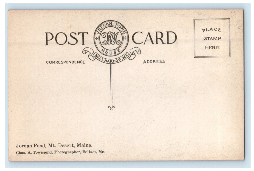 c1910's Jordan Pond Mt. Desert Bar Harbor Maine ME RPPC Photo Antique Postcard