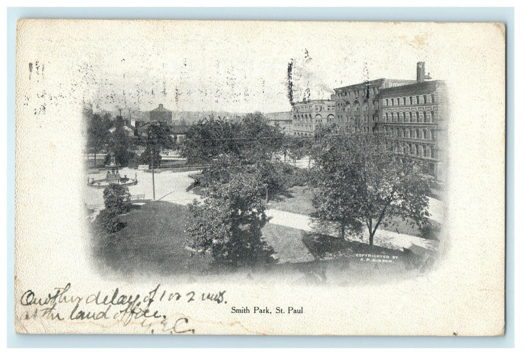 1908 Smith Park St. Paul Minnesota MN Pioneer Press Souvenir Postcard