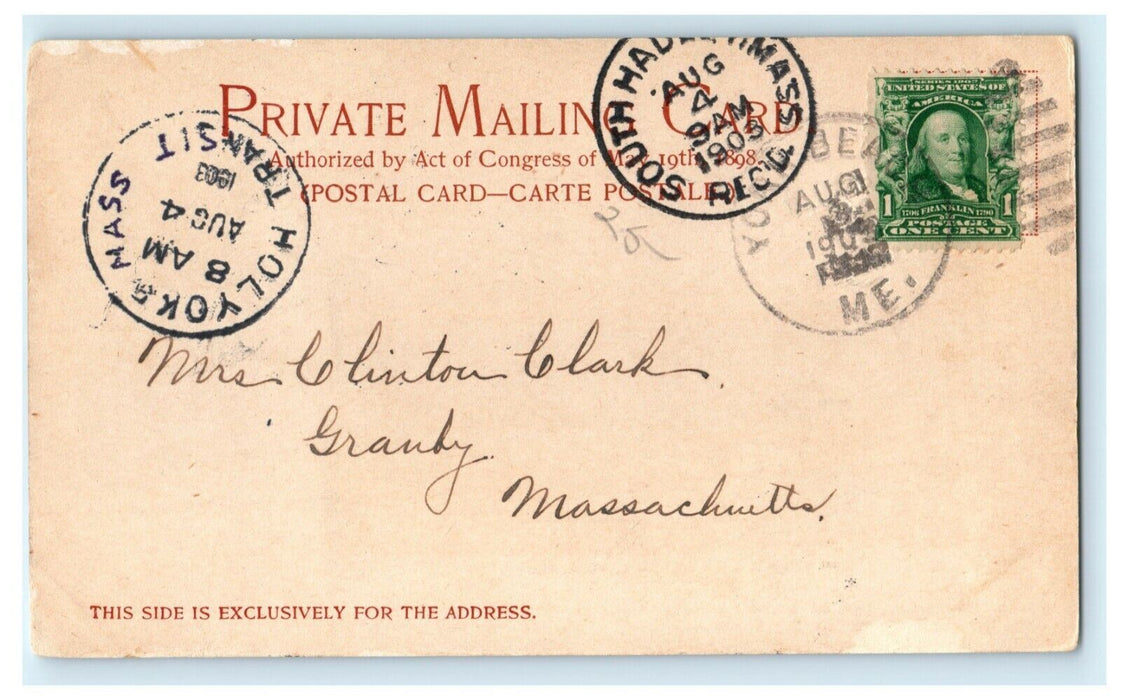1903 The Nubble Cape Neddick York Maine ME Beach Posted Postcard