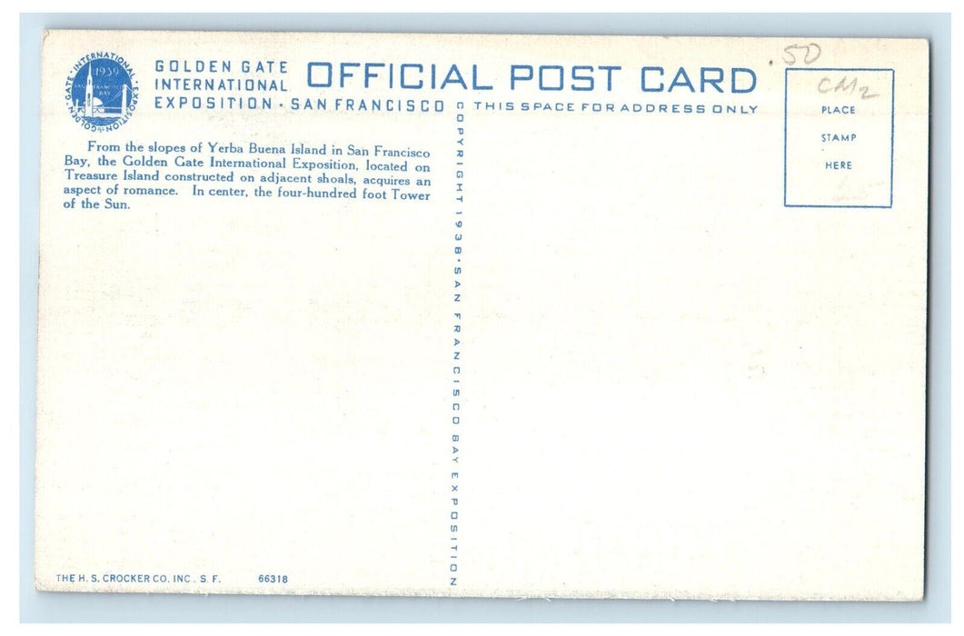 Golden Gate International Exposition Treasure Island San Francisco CA Postcard