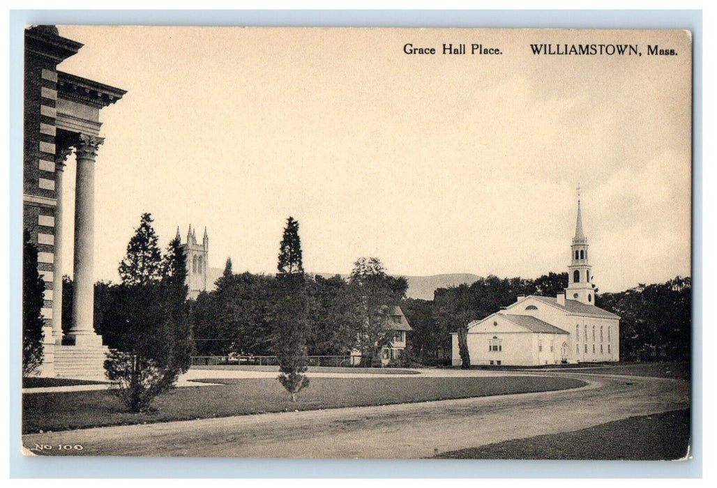 c1940's Grace Hall Place Williamstown Massachusetts MA Unposted Vintage Postcard