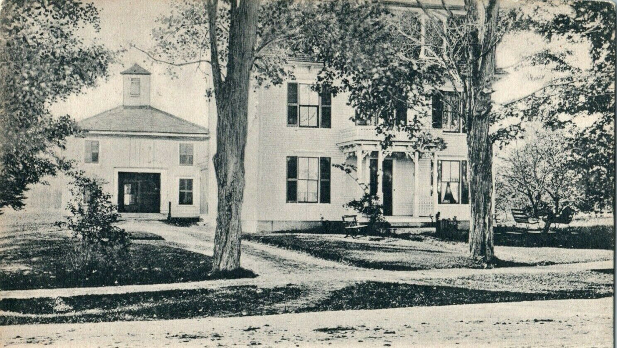 C.A. Young Residence Derby Vermont 1908 Carriage House Vintage Antique Postcard