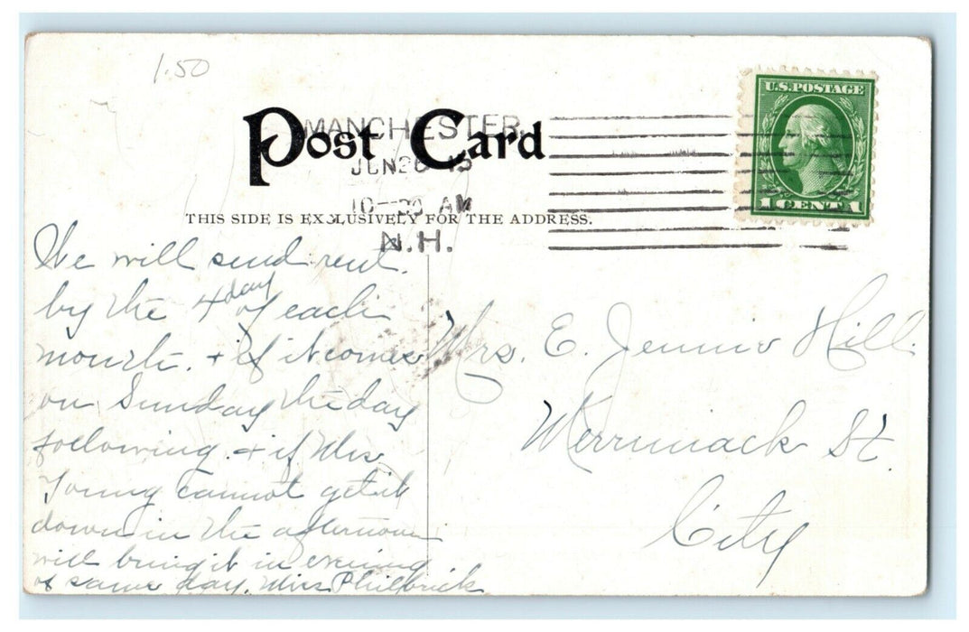 1915 Boars Head From Rocks Hampton Beach New Hampshire NH Manchester Postcard