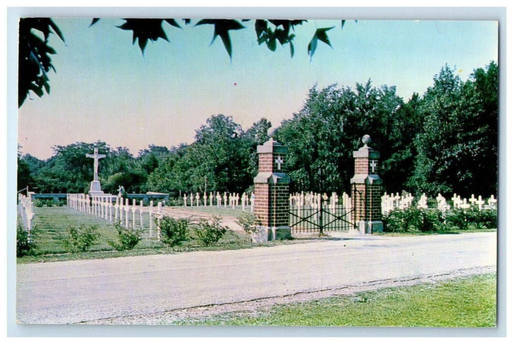 c1950's Convent Cemetery Ruma Red Bud Illinois IL Unposted Vintage Postcard