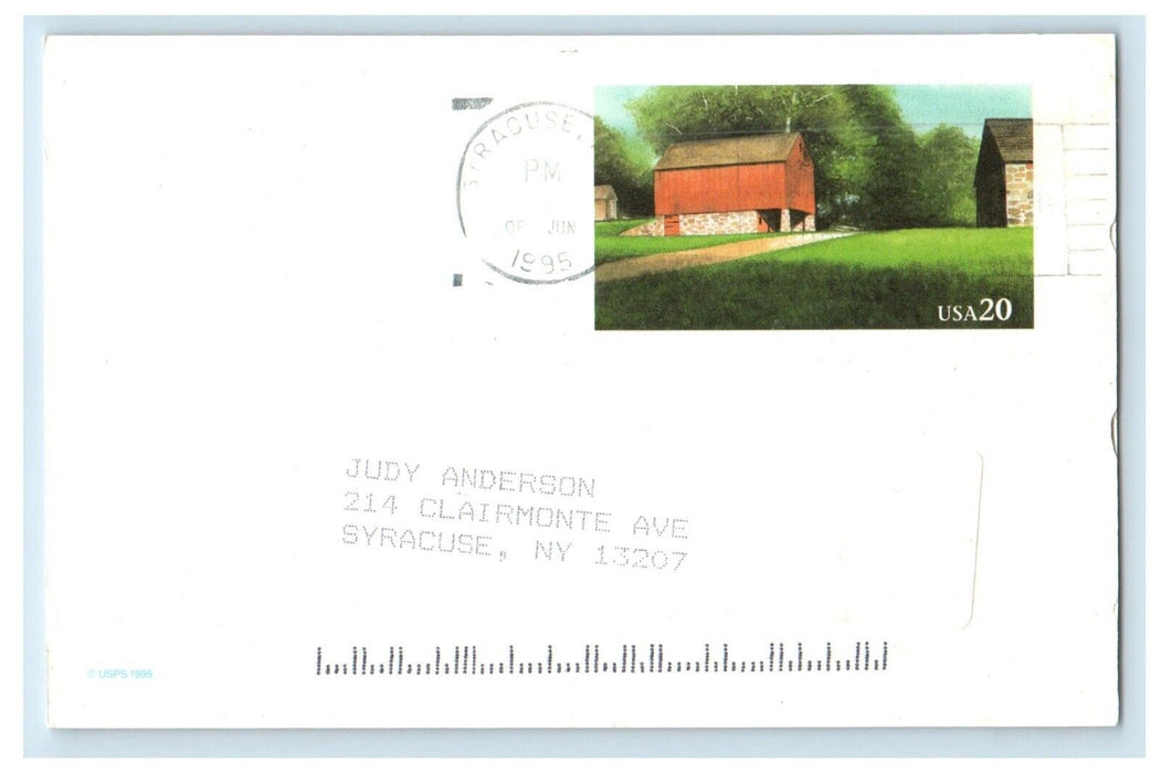 1995 Hencle's Berry Patch Strawberries Baldwinsville NY Advertising Postcard
