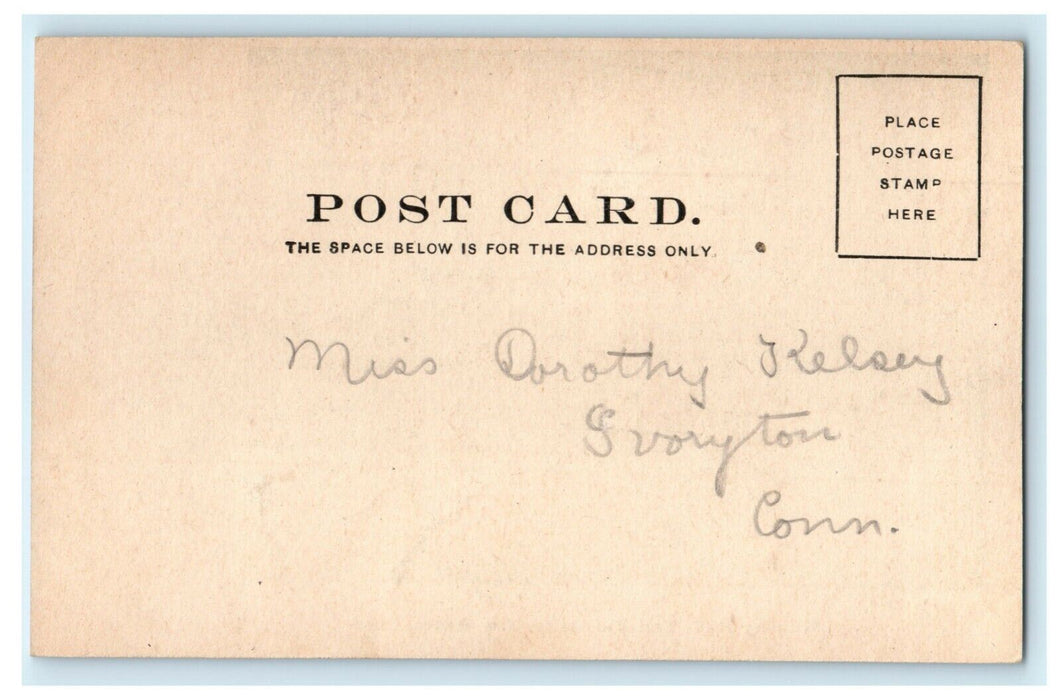 c1905 Bi-Centennial Woolsey Hall Yale University New Haven CT Glitter Postcard