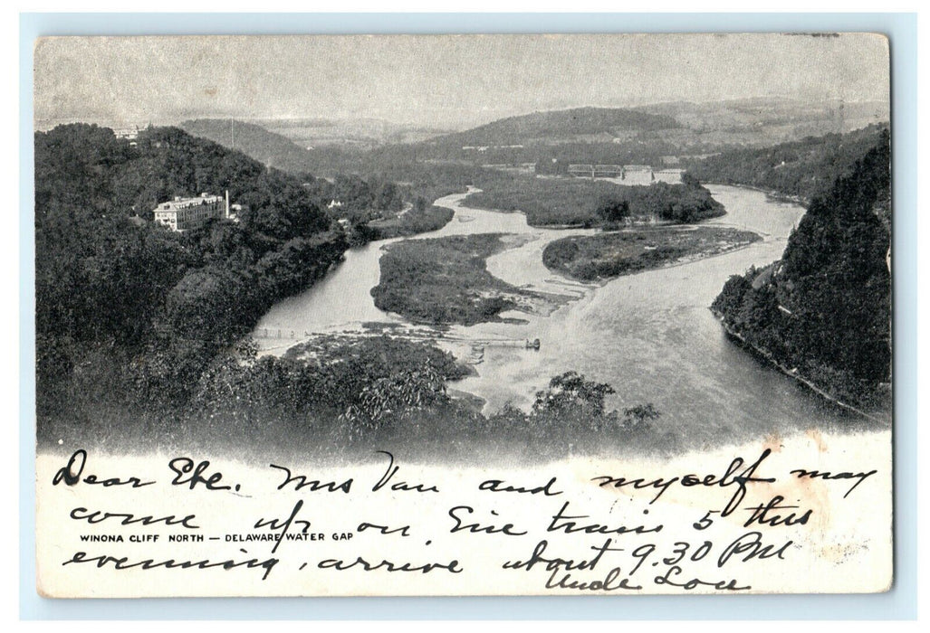 Winona Cliff North Delaware Water Gap Middletown 1904 Vintage Antique Postcard