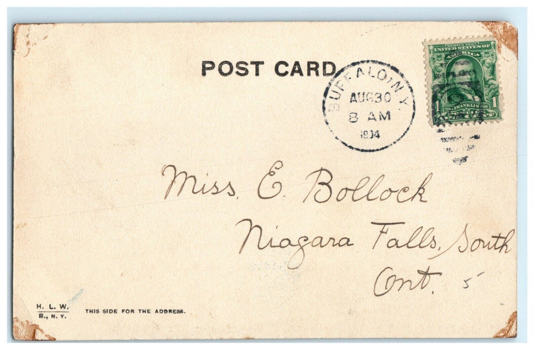 1904 Forest Lawn Cemetery Buffalo New York NY Posted Antique Postcard