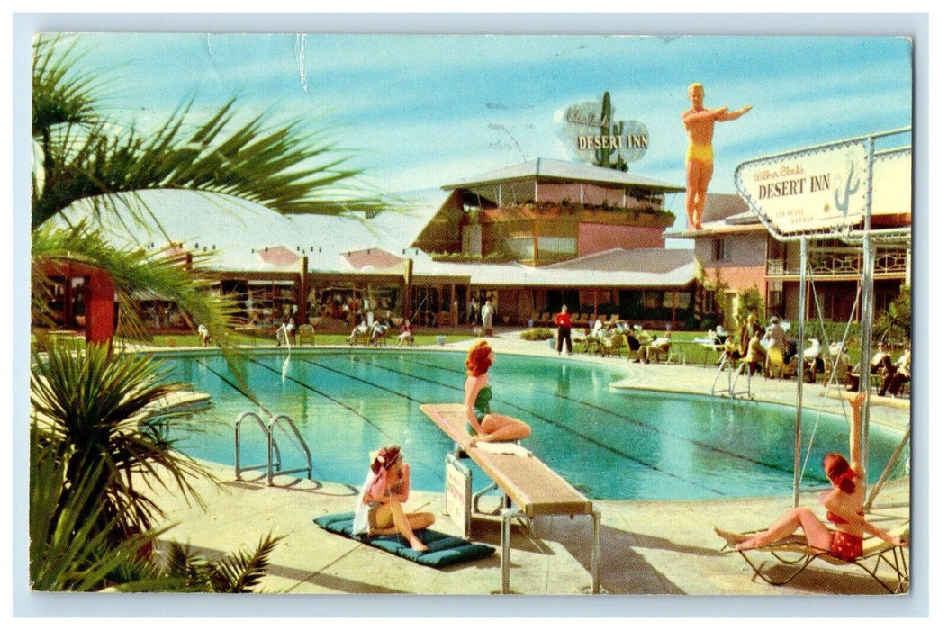 1970 Wilbur Clark's Desert Inn Swimming Pool Las Vegas Nevada NV Postcard