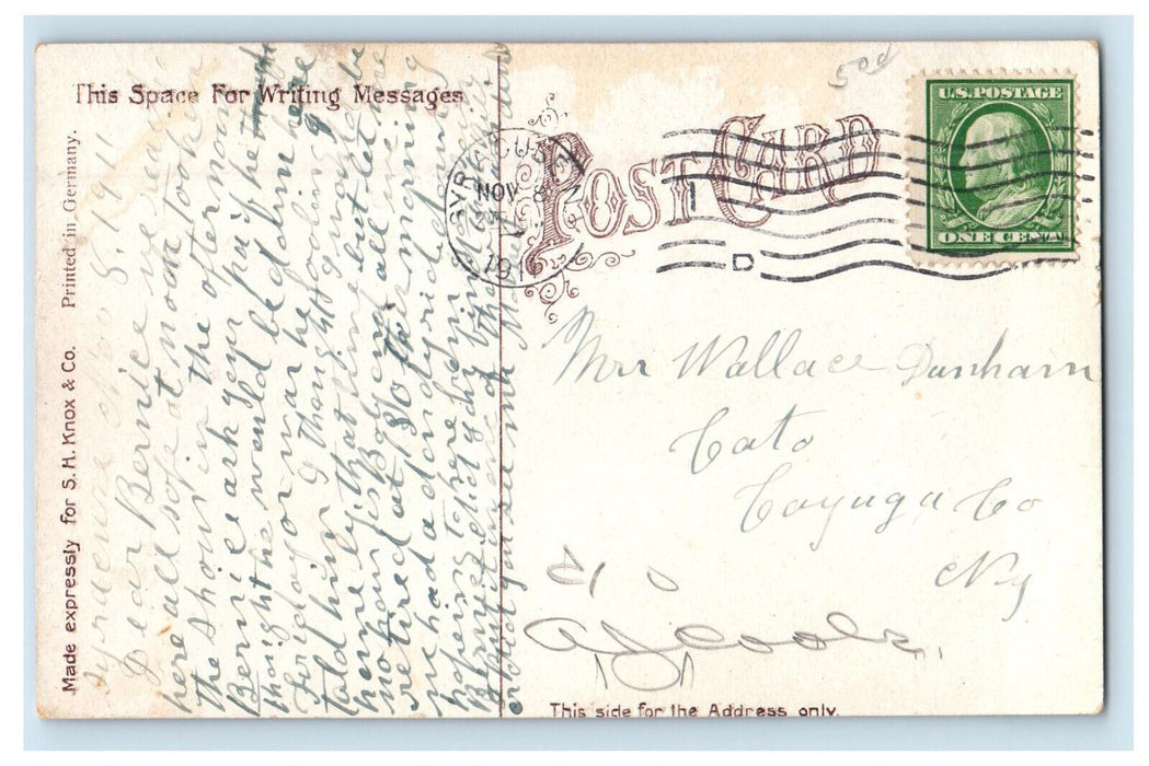 1911 Fire Tug in Operation Buffalo New York NY Antique Posted Postcard