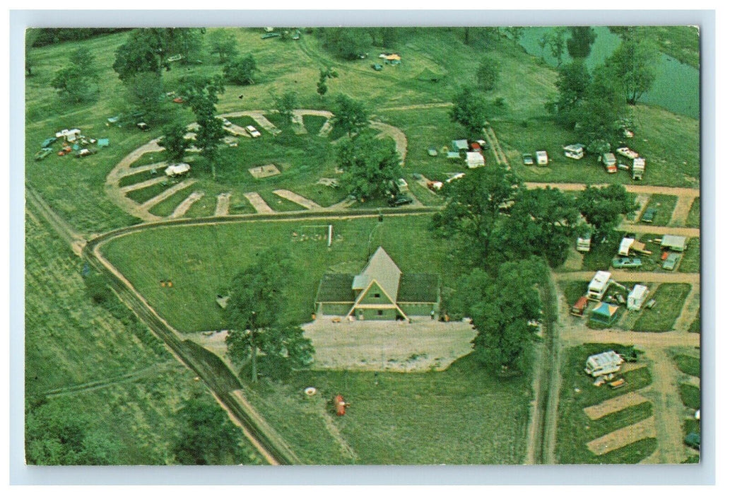 Aerial View Of Prophetstown Koa Campground Prophetstown Illinois IL Postcard