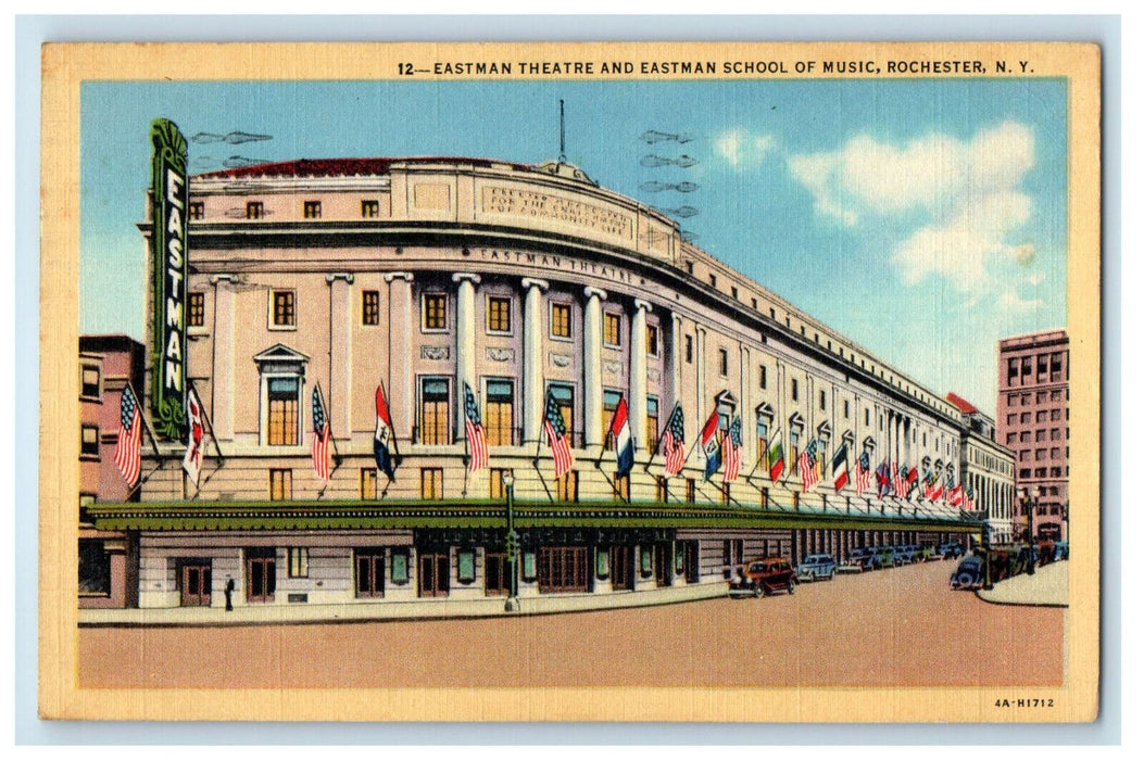 1946 Eastman Theatre and Eastman School of Music, Rochester New York NY Postcard