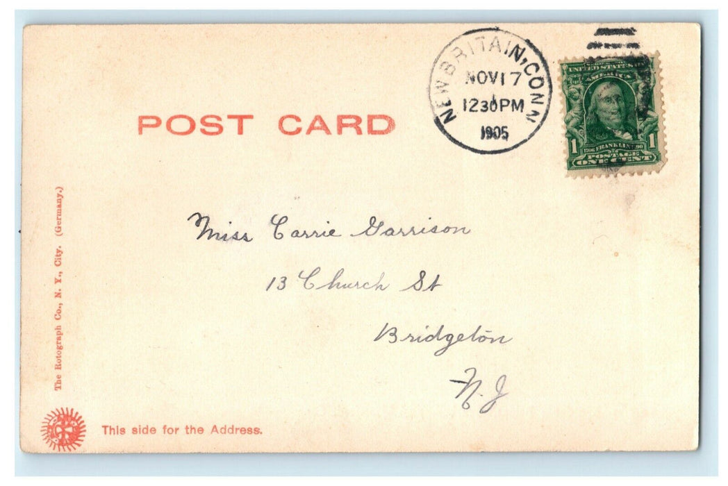 1905 Stone Bridge Elizabeth Park Hartford Connecticut CT New Britain Postcard