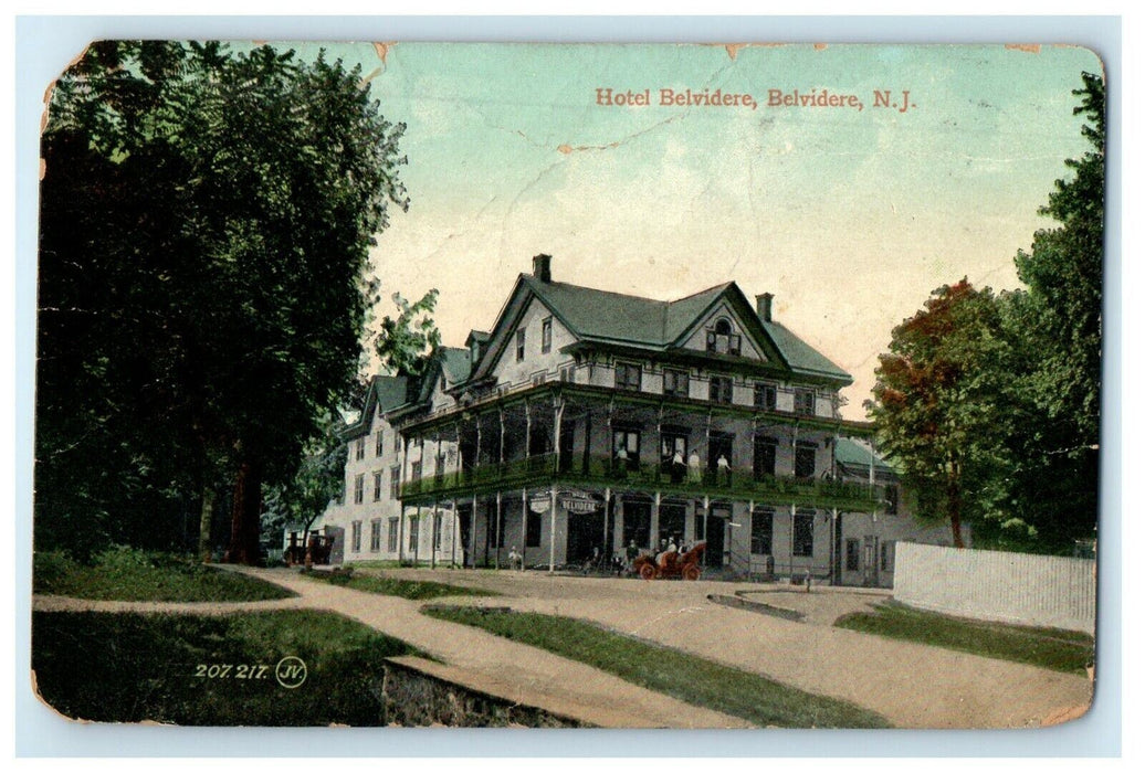 c1910's The View Of Hotel Belvidere New Jersey NJ Unposted Antique Postcard