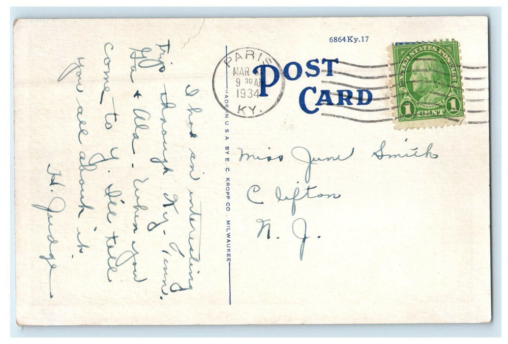 1934 Shakertown Inn Shakertown In Old Kentucky KY Posted Vintage Postcard