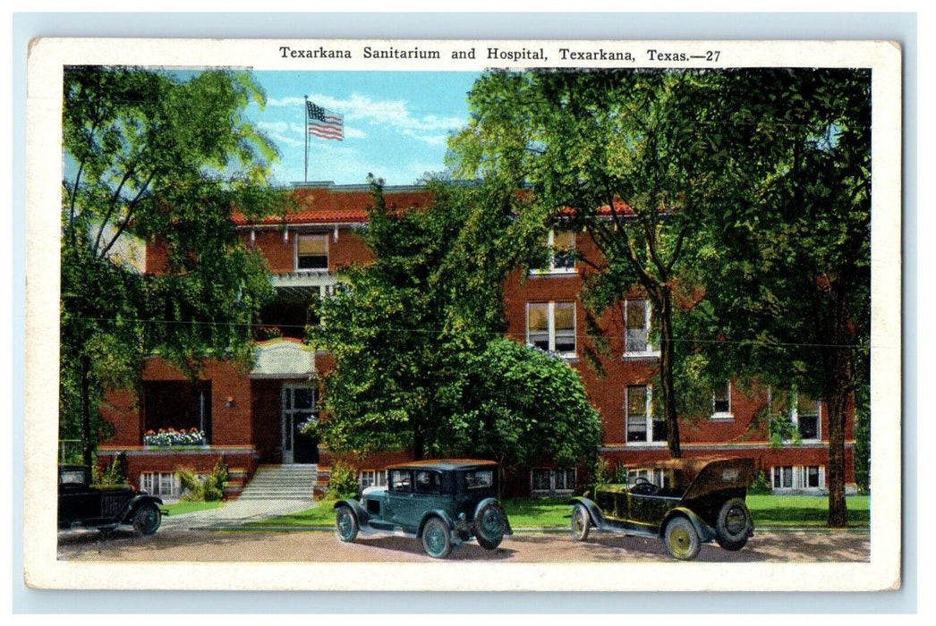 c1920s Texarkana Sanitarium and Hospital, Texarkana Texas TX Unposted Postcard