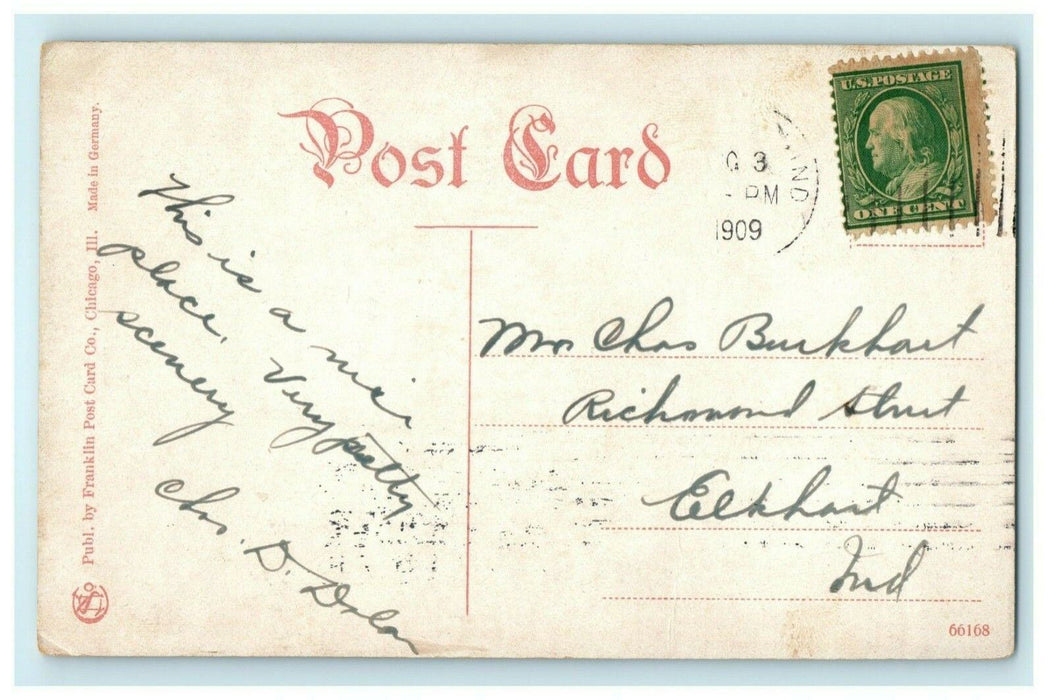 Cathedral Lady of Loudres West Baden Indiana Carlsbad of America 1909 Postcard
