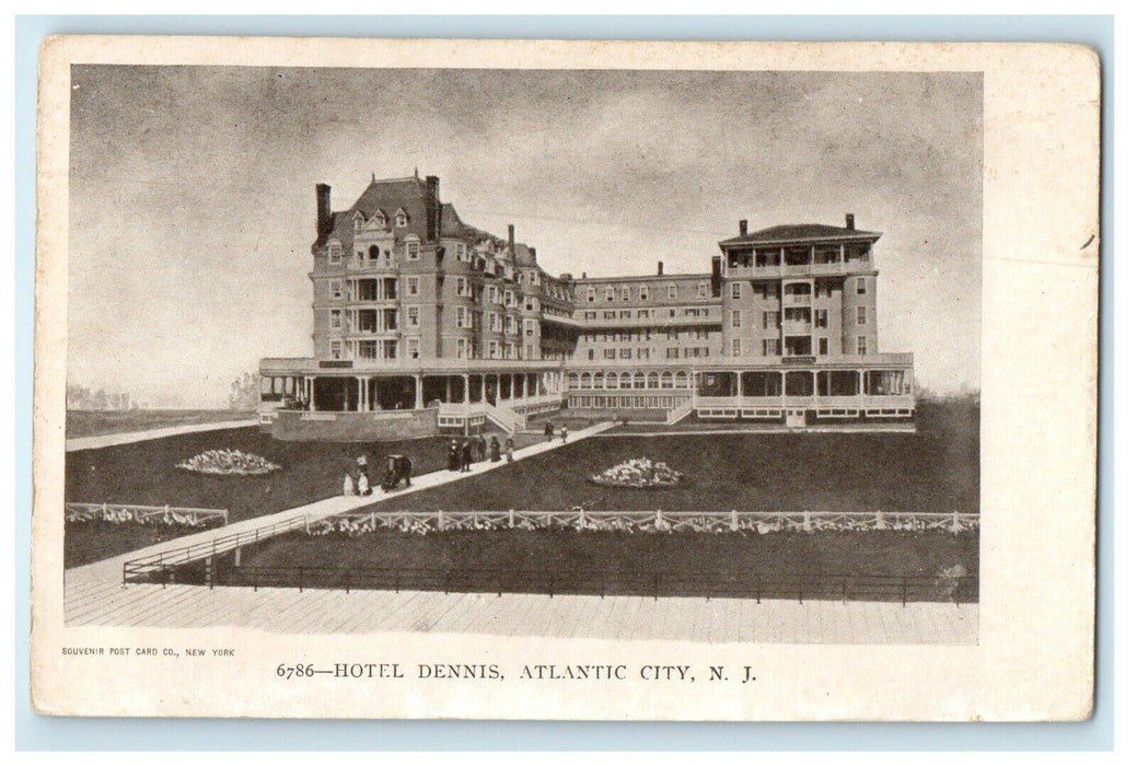 c1905 View Of Hotel Dennis Atlantic City New Jersey NJ Antique Postcard