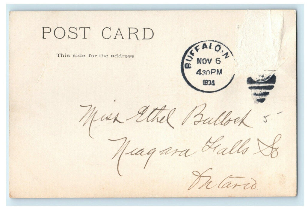 1904 Buffalo Harbor Ships New York NY Posted Antique Postcard