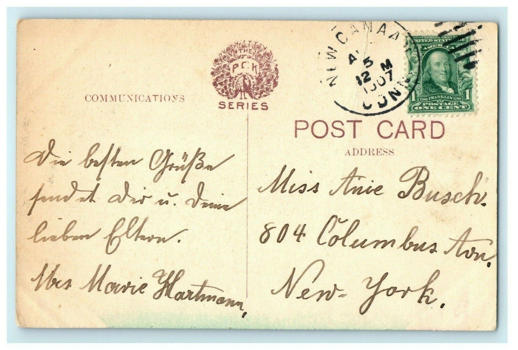 F.W. Anderson Residence New Canaan Connecticut 1907 Vintage Antique Postcard