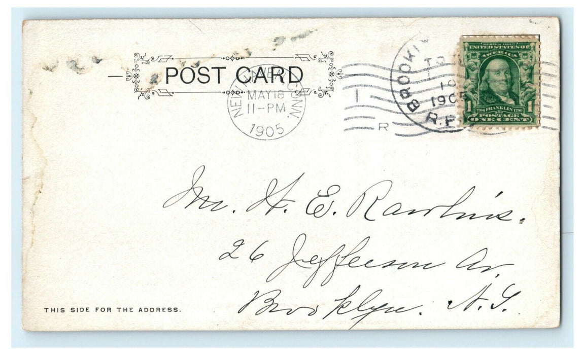 1905 Greetings Elm City CT Edgewood Residence of Donald G. Mitchell Postcard