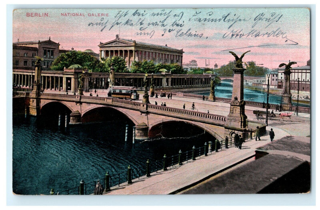 Berlin Germany National Galerie Bridge 1910 Bryan Ohio Vintage Antique Postcard