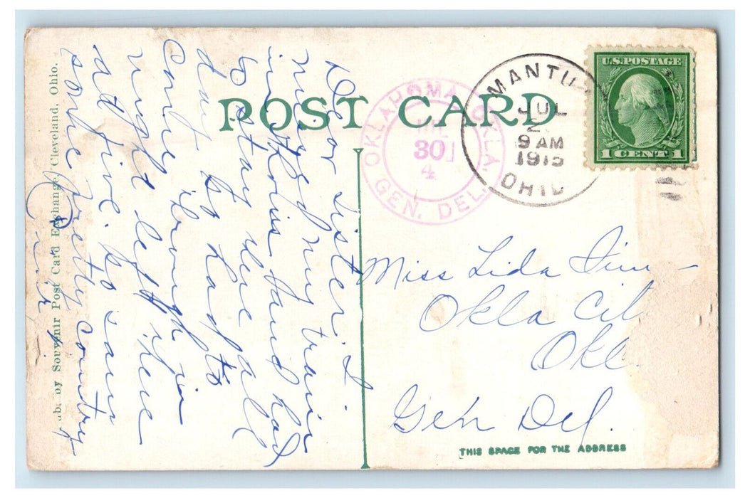 1915 Elks New Club Building Cleveland Sixth City Ohio OH Posted Postcard