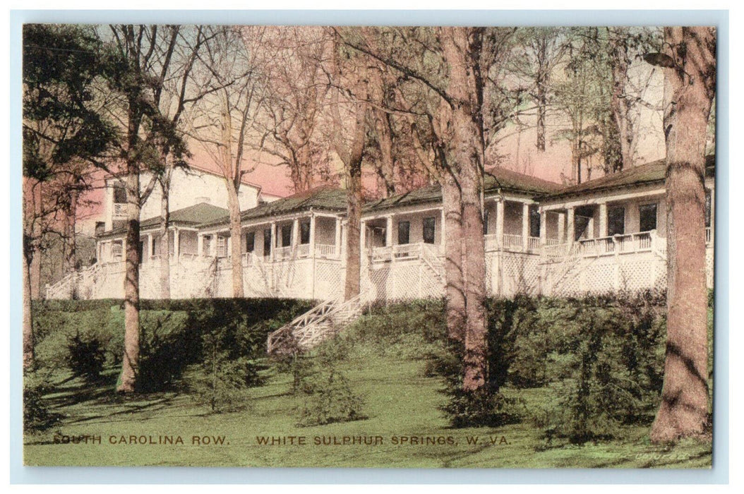 c1920s South Carolina, West Virginia WV Hand-Colored Unposted Postcard