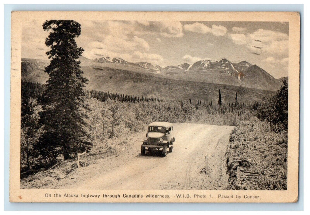 1946 Alaska Highway Through Canada's Wilderness Rifle Co Advertising Postcard