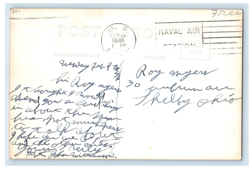 1946 Interior Russian Church Kodiak Alaska AK RPPC Photo Soldier Mail Postcard