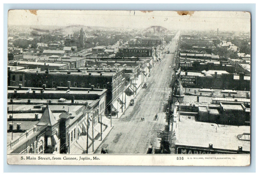 1910 S. Main Street, From Connor, Joplin, Missouri MO Antique Posted Postcard