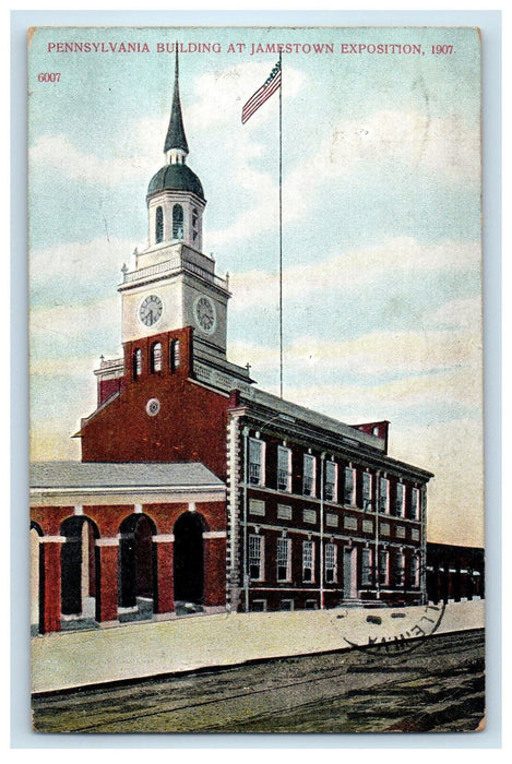 1907 Pennsylvania Building at Jamestown Exposition, Norfolk VA Postcard