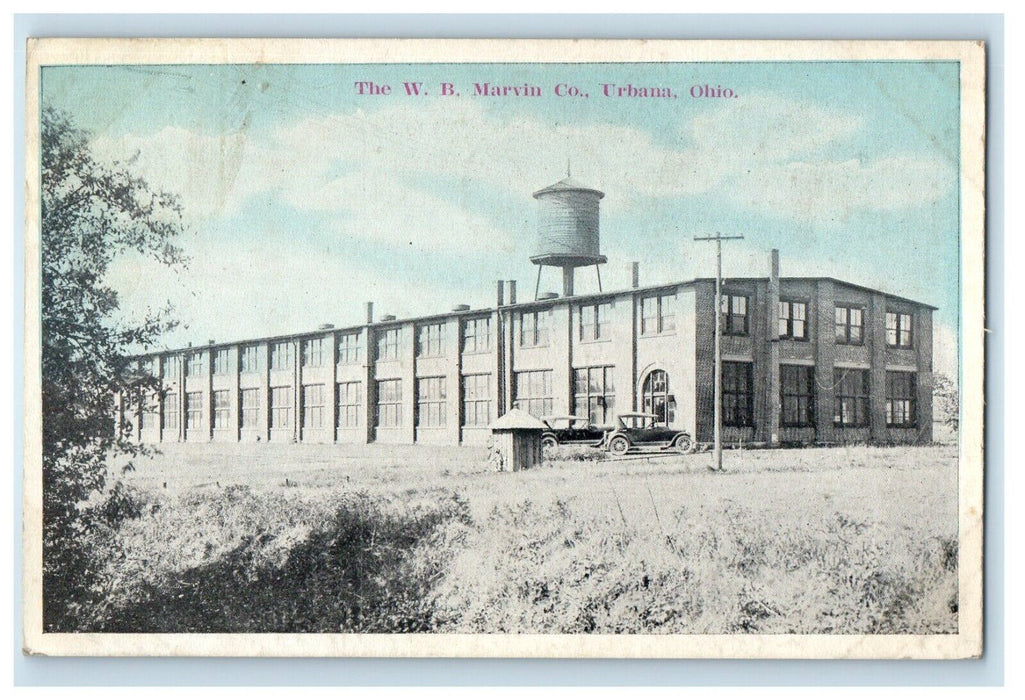 1922 The W. B. Marvin Co. Cars Urbana Ohio OH Posted Vintage Postcard