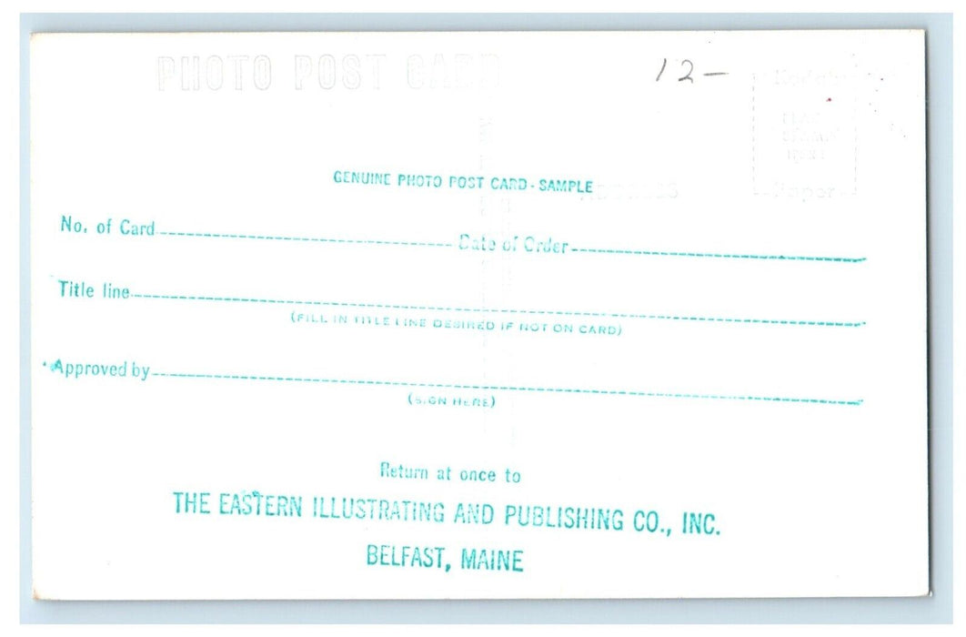 Fishersman's Pier And Frenchman's Bay Bar Harbor Maine ME RPPC Photo Postcard