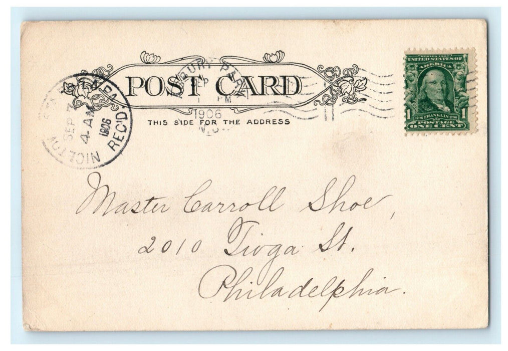 1906 Pleasure Boats Wesley Lake Ocean Grove New York NY Posted Postcard