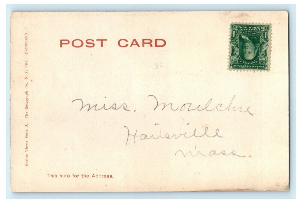 c1905 Euchre Game Sailboats Ocean Hartsville Massachusetts MA Postcard